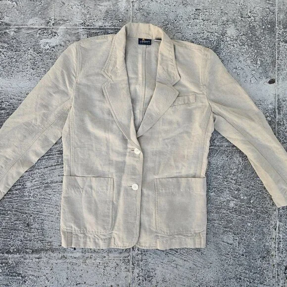 Liz Sport Petite Women Blazer Coat Jacket Linen Blend Size M Petite - Picture 6 of 12
